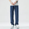 New Summer Thin Soft Lyocell Fabric Men's Jeans Classic Straight Denim Pants Work Wide Leg Casual Trousers Male Big Size 40 42