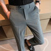 Men's Summer Pants Business Formal Wear Elastic Waist Suit Pants For Men Clothing 2024 Slim Fit Full Length Trousers Big Size 44