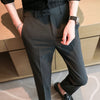Men's Summer Pants Business Formal Wear Elastic Waist Suit Pants For Men Clothing 2024 Slim Fit Full Length Trousers Big Size 44